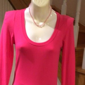 NWOT pink long sleeve knit top